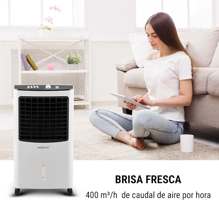 MCH21 V2 Climatizador evaporativo Ventilador Humidificador 3-en-1 móvil 65 W Blanko