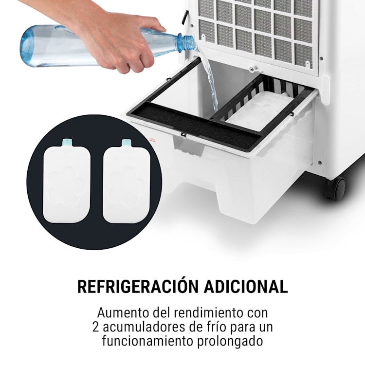 MCH21 V2 Climatizador evaporativo Ventilador Humidificador 3-en-1 móvil 65 W Blanko