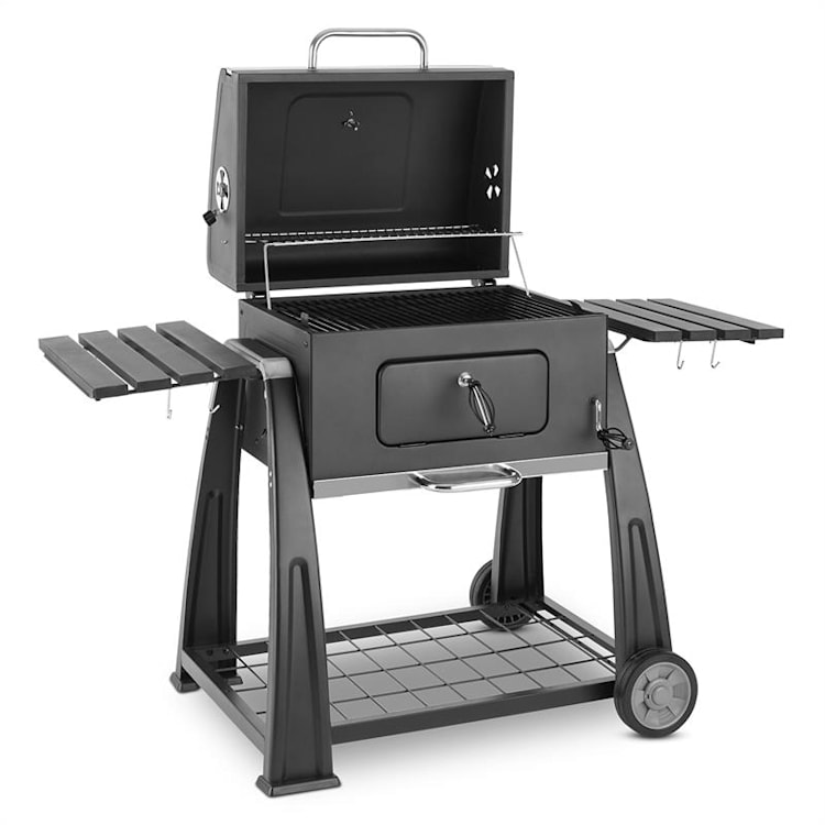 Bigfoot Holzkohlegrill Smoker BBQ-Grill 55 x 40 cm Stahl schwarz