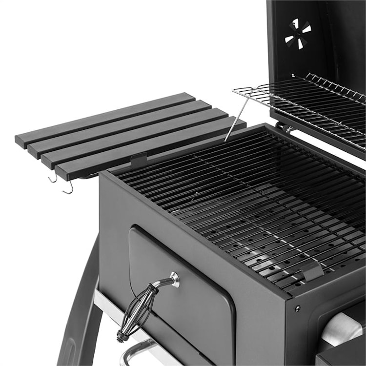 Bigfoot Holzkohlegrill Smoker BBQ-Grill 55 x 40 cm Stahl schwarz