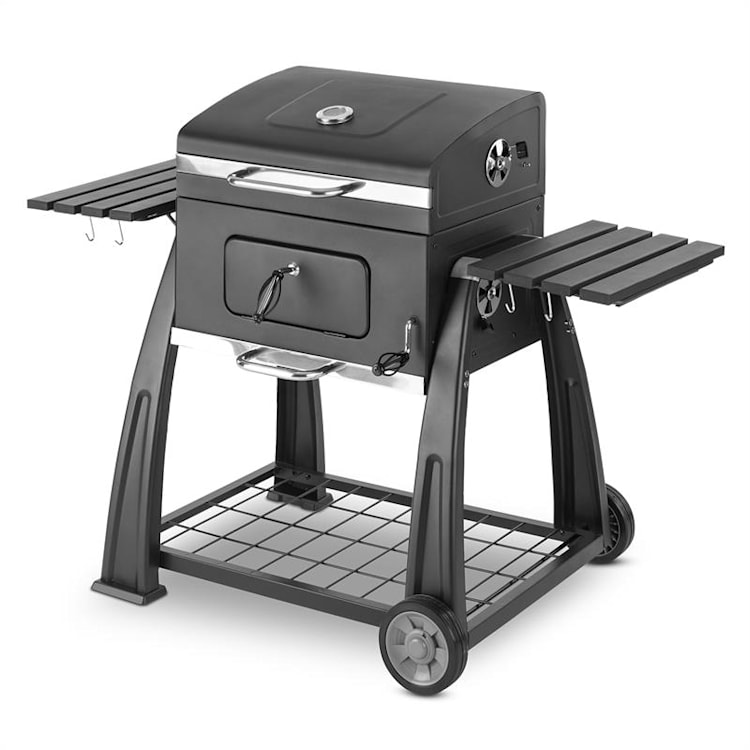 Bigfoot Holzkohlegrill Smoker BBQ-Grill 55 x 40 cm Stahl schwarz