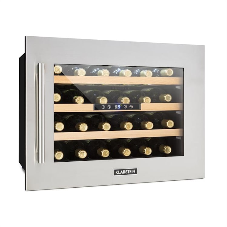 Vinsider 24 Built-In Uno Einbau-Weinkühlschrank 24 Flaschen 57 Liter 24 Flaschen | 1 Kühlzone | Edelstahl
