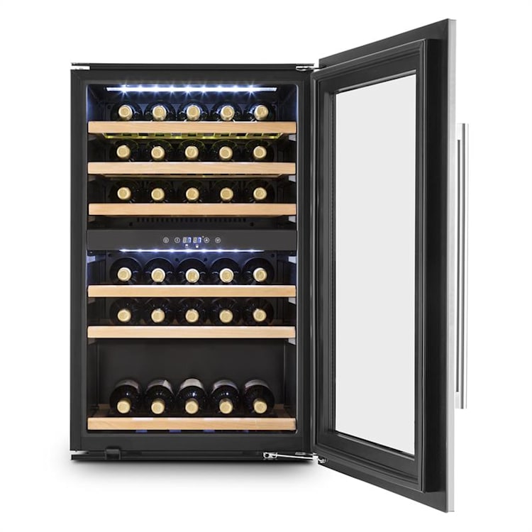 Vinsider 35D, vstavaná chladnička na víno, 128 litrov, 41 fliaš na víno, 2 zóny 35_bottles | 2 chladiace zóny | Nehrdzavejúca oceľ