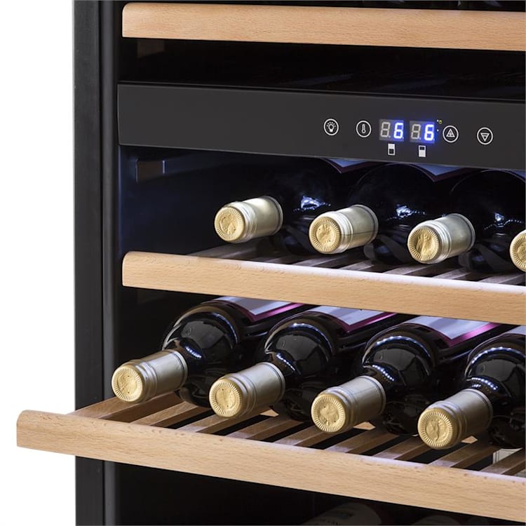 Vinsider 35D Einbau-Weinkühlschrank 35 Flaschen | 2 Kühlzonen | Edelstahl