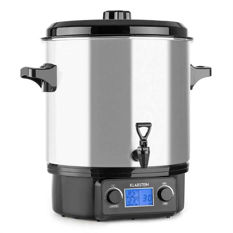 Biggie Digital keittämisautomaatti haudutuspata 27 litraa 2000 W teräs Digitaalinen | 27 Ltr | Hopea