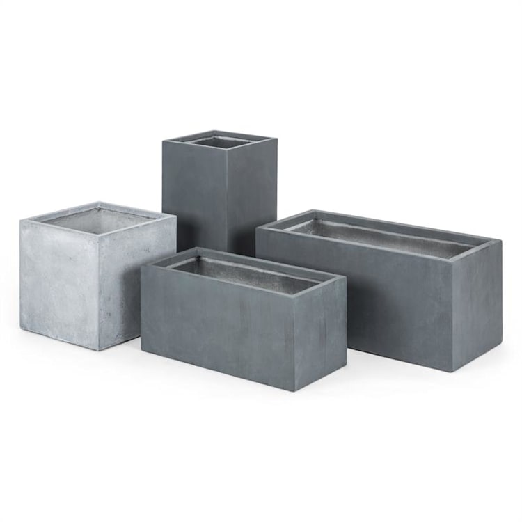 Solidflor Cubo para plantas Maceta 79,5x38x38 cm antracita 79,5 cm | Antracita