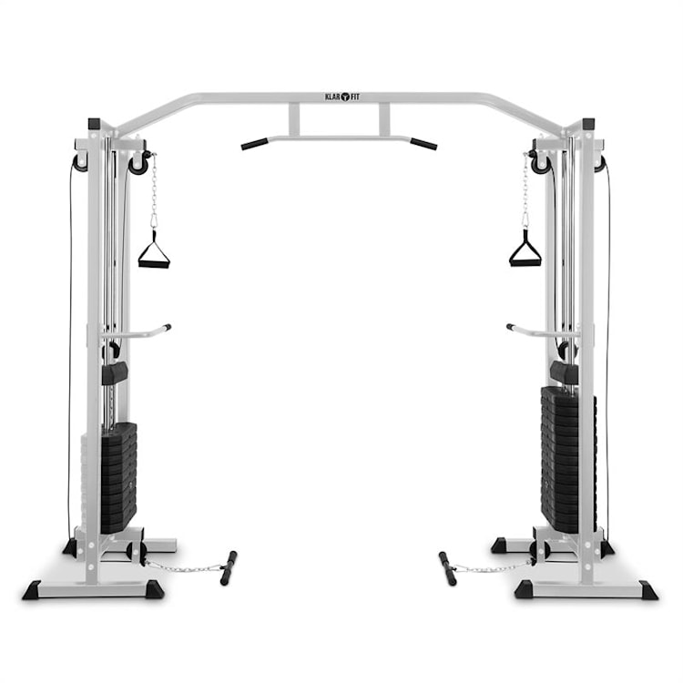 Cablefit, posilovací věž, přemostění, 2 x 77 kg, se 2 kladkami, ocel, stříbrná Stříbrná