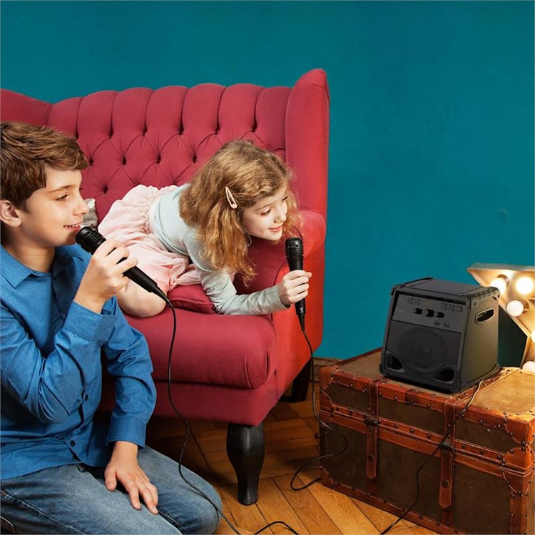 RockStage karaoke-installatie Bluetooth CD+G USB MP3 op batterijen 2 x microfoon