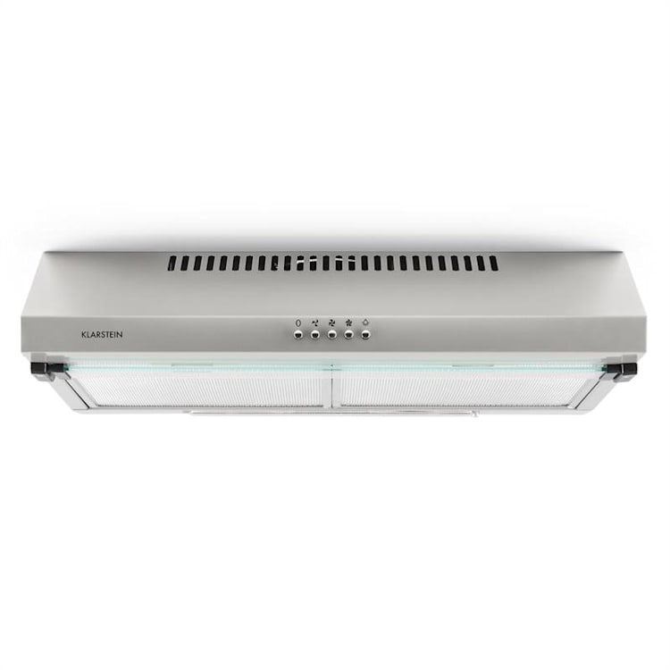 Purista wyciąg okap podszafkowy metal szkło 60cm 190m³/h zabudowa