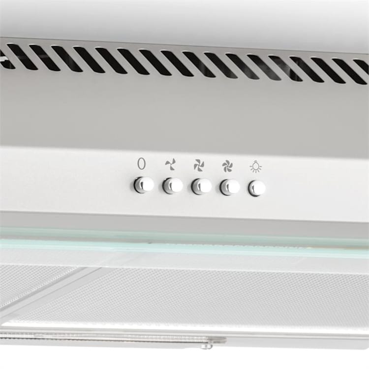 Purista wyciąg okap podszafkowy metal szkło 60cm 190m³/h zabudowa