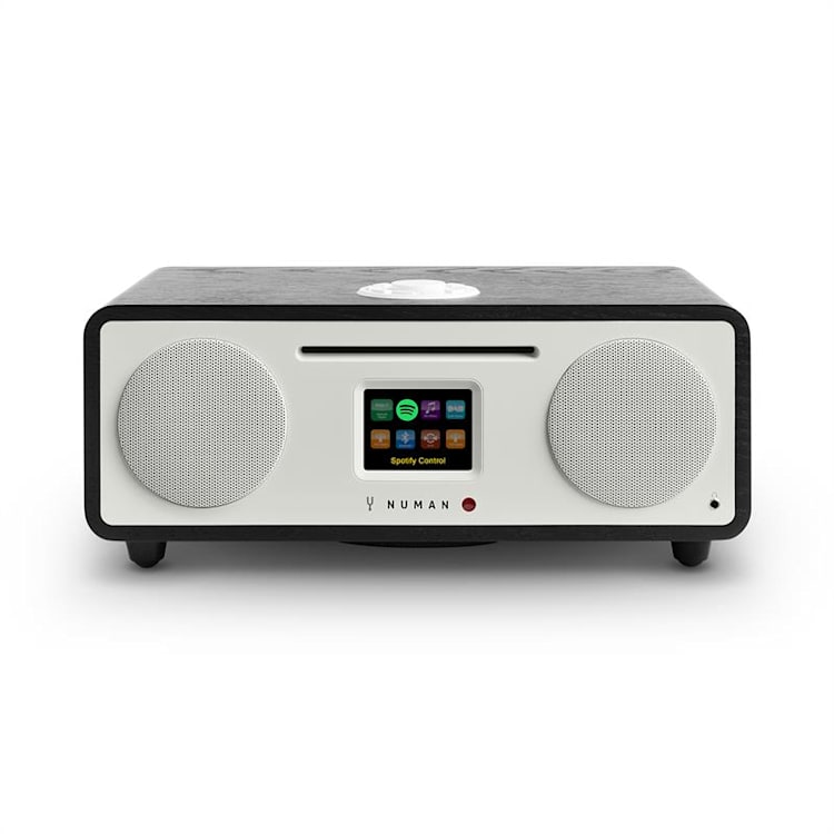 NUMAN Two - 2.1 design internetradio met cd speler 30W USB bluetooth Spotify Connect DAB+ bediening per app podcast Zwart