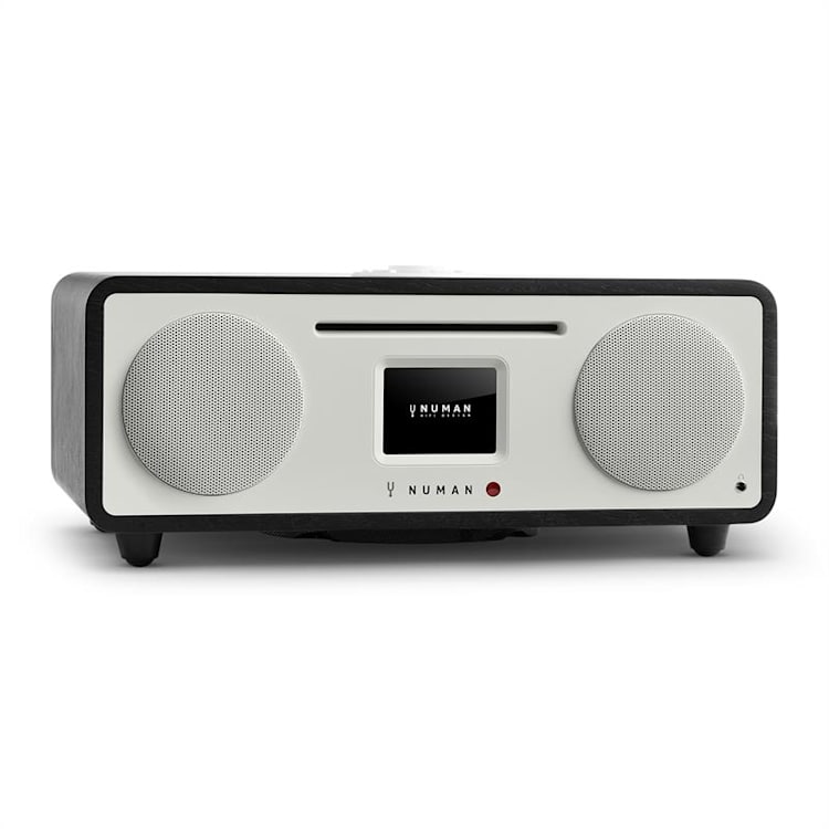 NUMAN Two - 2.1 design internetradio met cd speler 30W USB bluetooth Spotify Connect DAB+ bediening per app podcast Zwart