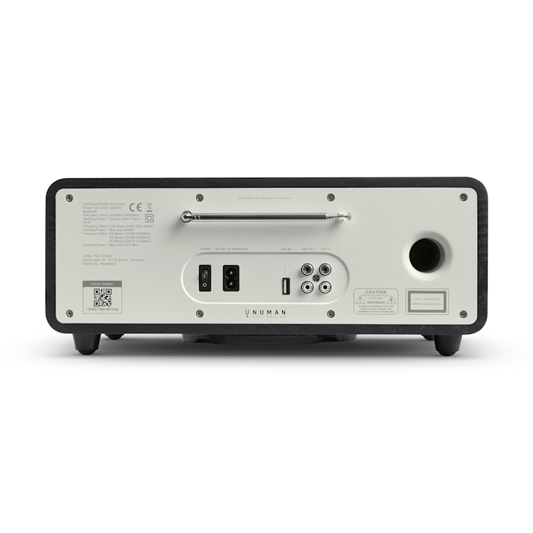 NUMAN Two - 2.1 design internetradio met cd speler 30W USB bluetooth Spotify Connect DAB+ bediening per app podcast Zwart