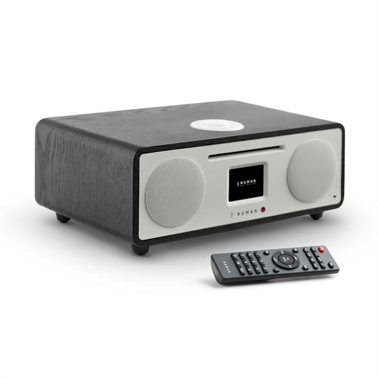 NUMAN Two - 2.1 design internetradio met cd speler 30W USB bluetooth Spotify Connect DAB+ bediening per app podcast Zwart