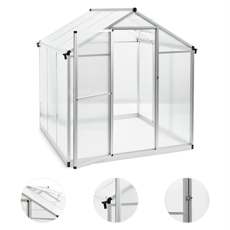 Greencastle broeikas 6,7 m3 incl. vloerframe en dakgoot 3K - 182 cm