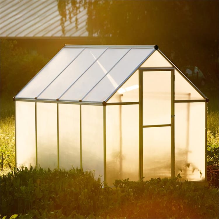 Greencastle broeikas 6,7 m3 incl. vloerframe en dakgoot 3K - 182 cm
