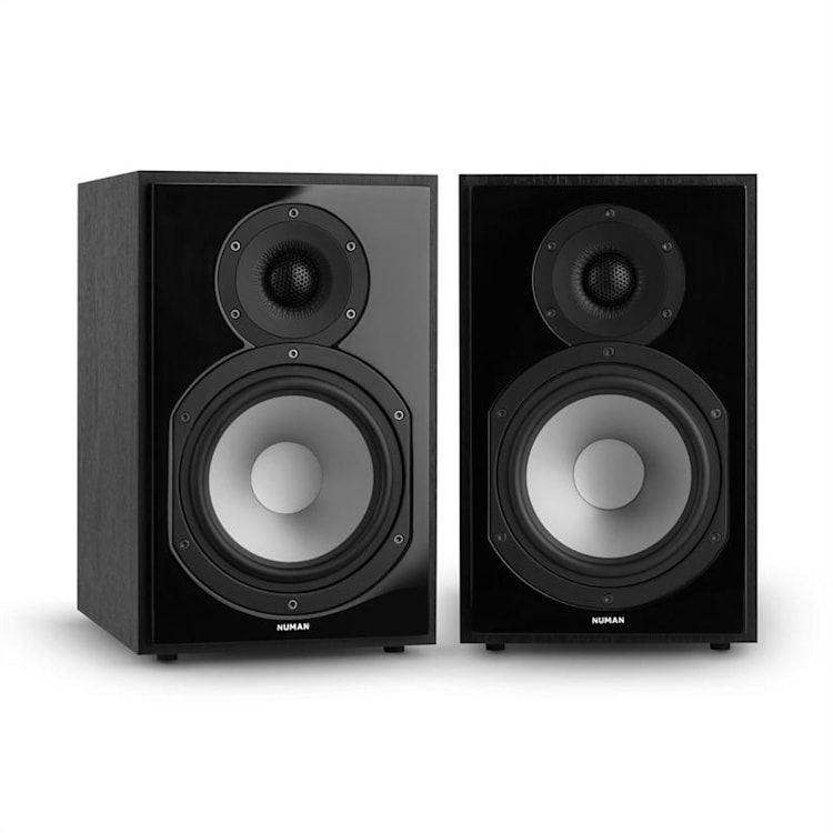 Reference 802 Twee-Wegs Boekenplankluidspreker Paar zwart Black Wood | No Cover
