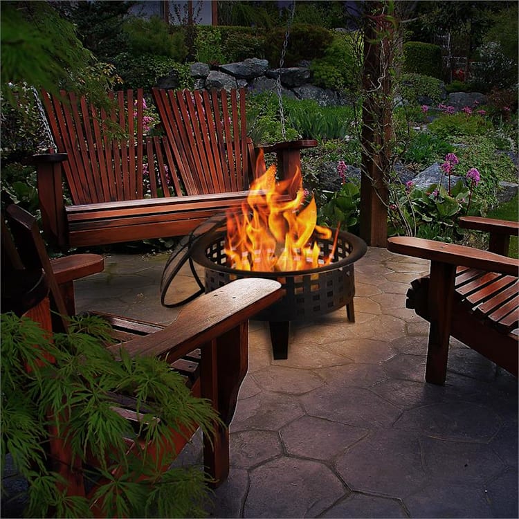 Blumfeldt Boston Fire Bowl Fire Pit Ø 70 cm Steel Blackened