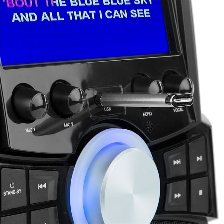 Stage Hero Karaoke-Installatie Bluetooth DVD 7" TFT 2 Microfoons accu