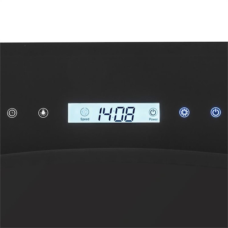 Secret Service, digestoř, 110 cm, stropní, 800 m³/h, sklo, LED, černá Černá