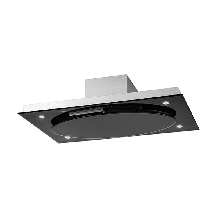 Secret Service, digestoř, 110 cm, stropní, 800 m³/h, sklo, LED, černá Černá