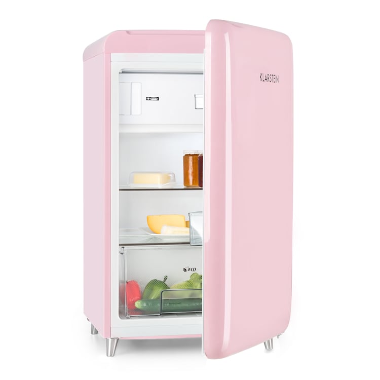 PopArt Retro Fridge 118 litres Freezer compartment: 13 litres adjustable temperature Pink