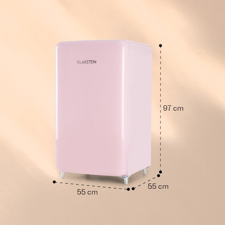PopArt Retro Fridge 118 litres Freezer compartment: 13 litres adjustable temperature Pink