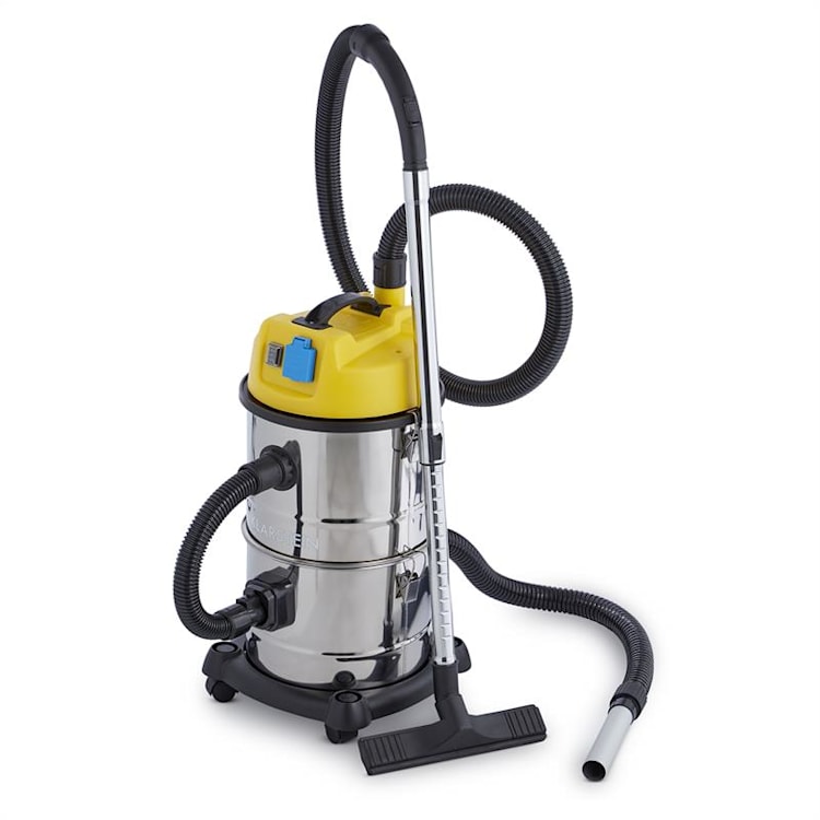Aspirator industrial, Reinraum 3 în 1, pentru aspirare umedă/uscată, aspirator de cenușă, 1800 W, 30 l, oțel inoxidabil 