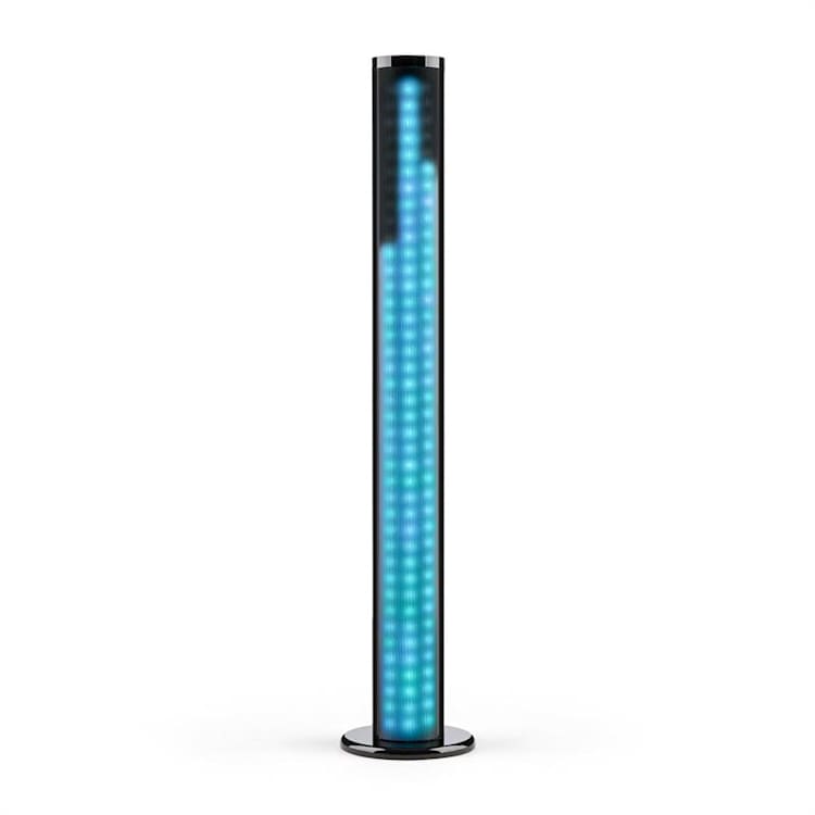 Light Up Tower Speaker Turmlautsprecher 2 x 7 W RMS BT LED USB UKW Schwarz