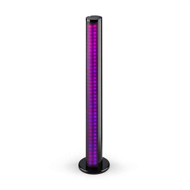 Light Up Tower Speaker Turmlautsprecher 2 x 7 W RMS BT LED USB UKW Schwarz