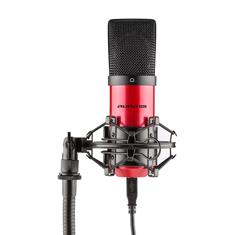 MIC-900-RD USB Condensatore Microfono Rosso Rene Studio Rosso | Nero