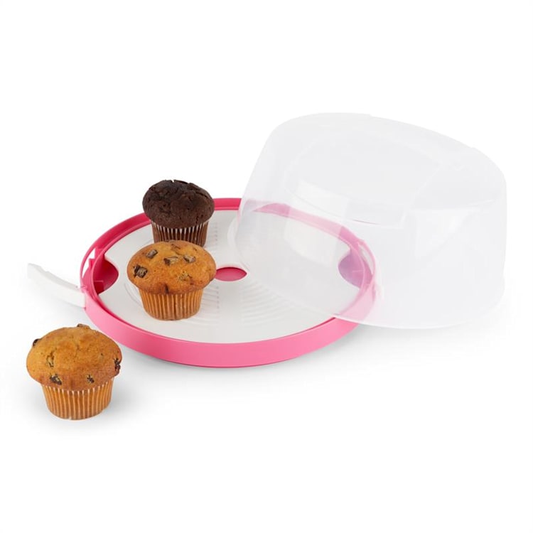 Pinkkäppchen Tortenglocke Kuchenbox Ø26cm pink