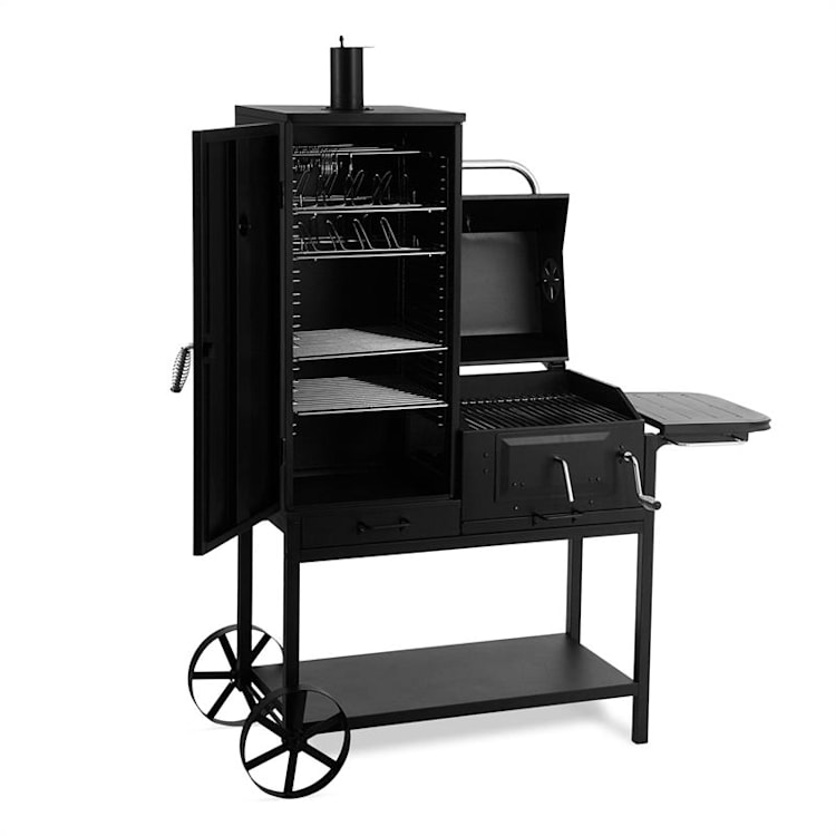 Fleischbrocken Barbacoa de carbón Ahumador Parrilla negra