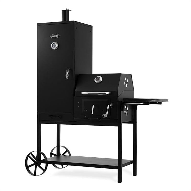 Fleischbrocken Barbacoa de carbón Ahumador Parrilla negra
