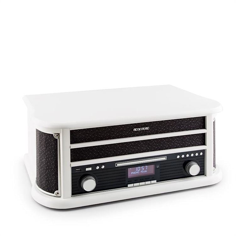 Belle Epoque 1908 DAB equipo estéreo vintage tocadiscos DAB+Bluetooth Blanco | CD-Player / Bluetooth / DAB Radio