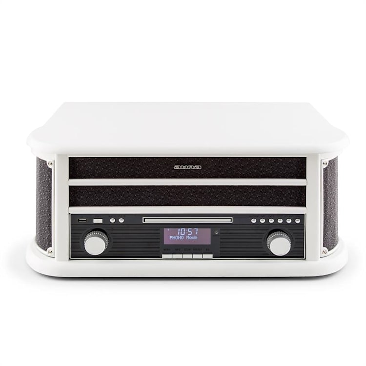 Belle Epoque 1908 DAB equipo estéreo vintage tocadiscos DAB+Bluetooth Blanco | CD-Player / Bluetooth / DAB Radio