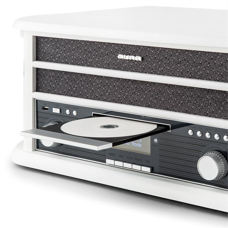 Belle Epoque 1908 DAB equipo estéreo vintage tocadiscos DAB+Bluetooth Blanco | CD-Player / Bluetooth / DAB Radio