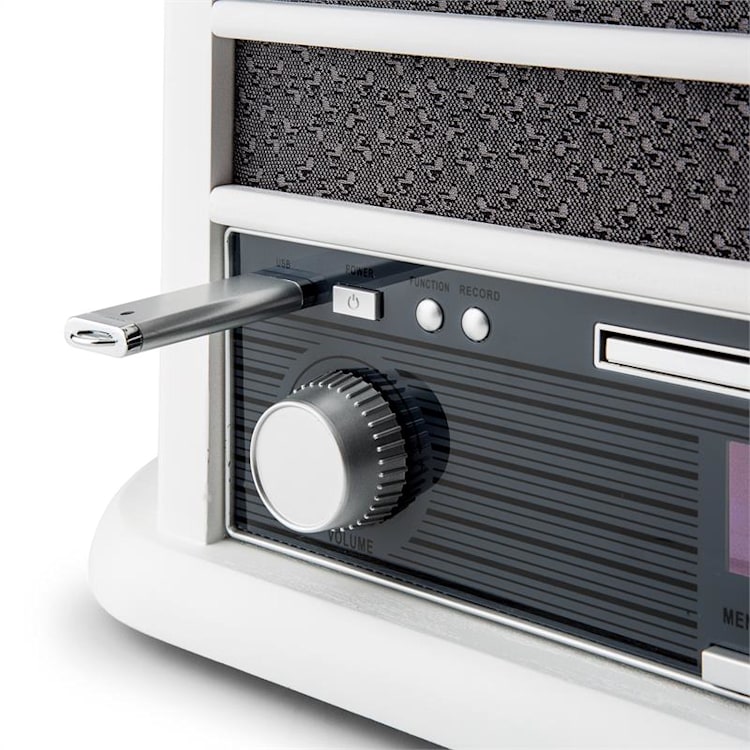 Belle Epoque 1908 DAB equipo estéreo vintage tocadiscos DAB+Bluetooth Blanco | CD-Player / Bluetooth / DAB Radio