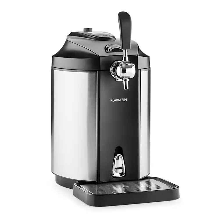 Skal Beer Dispenser Beer Cooler 5l Barrels CO2 Stainless Steel Black / Silver Metallic