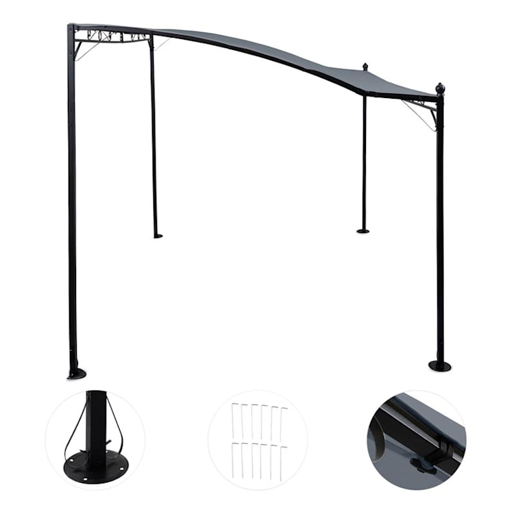 Allure Pergola, Zavetje, 300x250cm, poliester, temno siva Siva