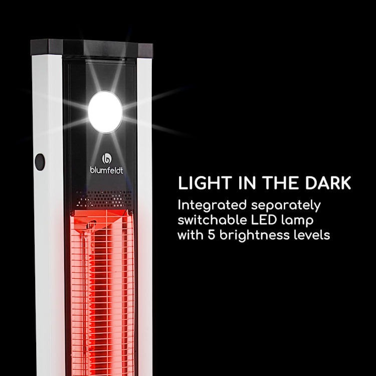 Aspire grijač za terasu Infracrveni ugljik 1800W IP34 zakretna ruka