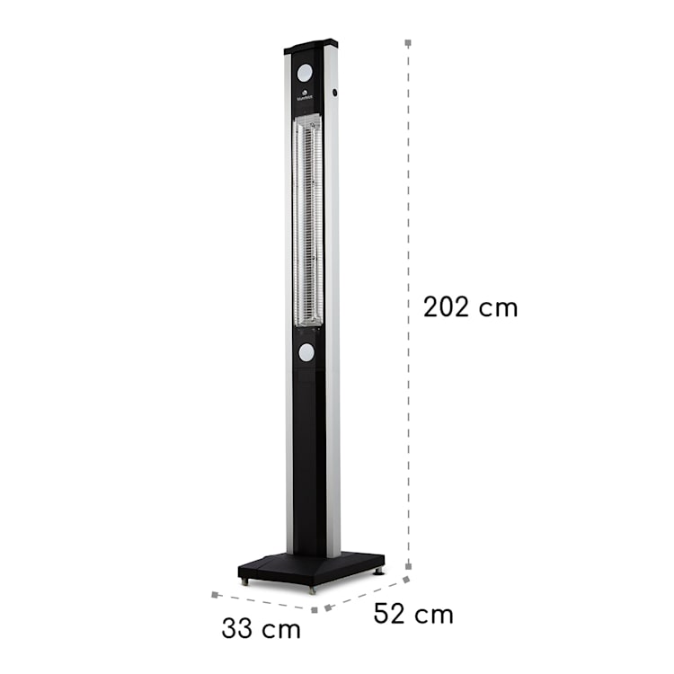 Aspire grijač za terasu Infracrveni ugljik 1800W IP34 zakretna ruka