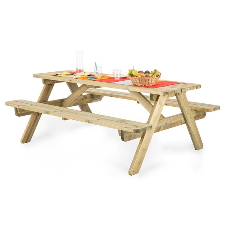 180 table pique-nique mobilier jardin table banc 32mm bois FSC