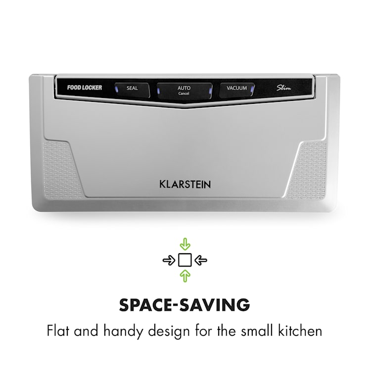FoodLocker slim Vakuumierer 130W doppelte Schweißnaht Grau