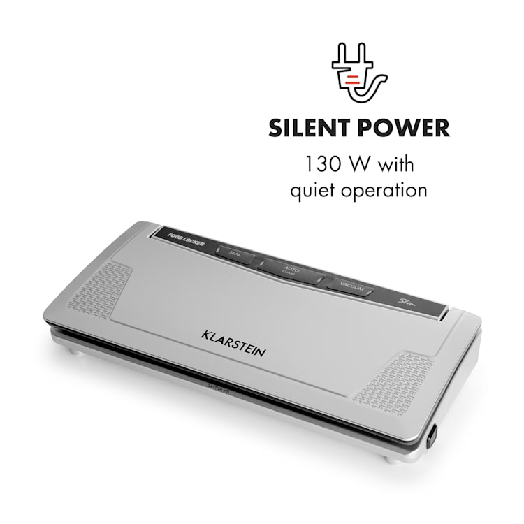 FoodLocker slim Vakuumierer 130W doppelte Schweißnaht Grau