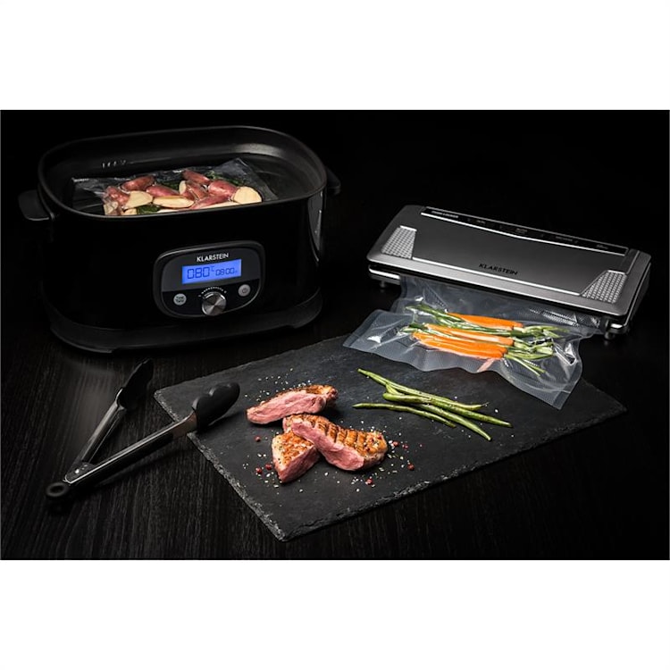 FoodLocker slim Vakuumierer 130W doppelte Schweißnaht Grau