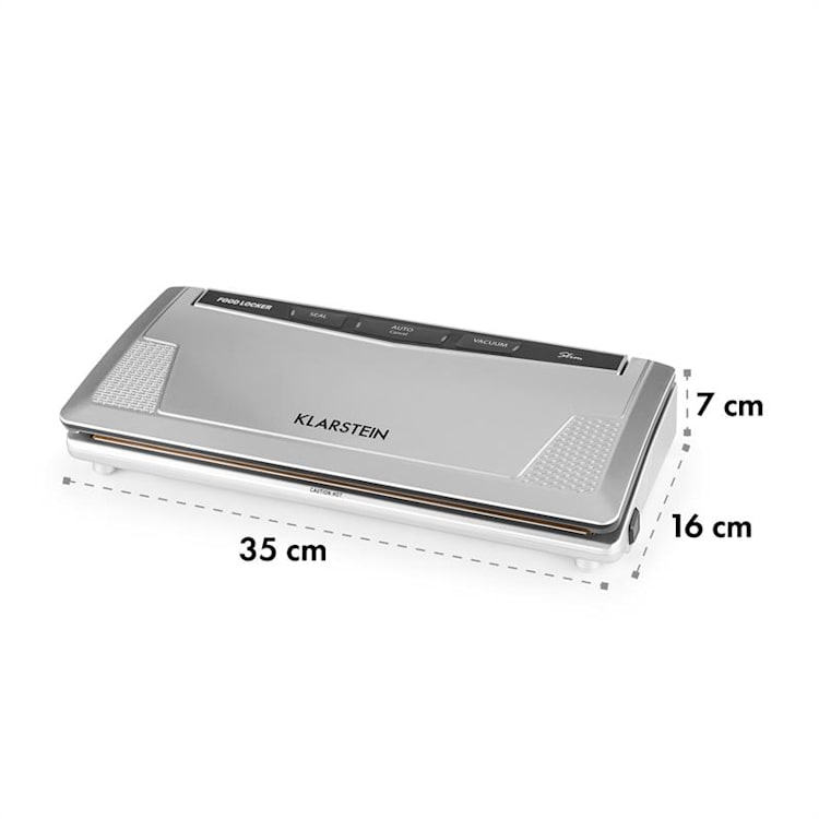 FoodLocker slim Vakuumierer 130W doppelte Schweißnaht Grau