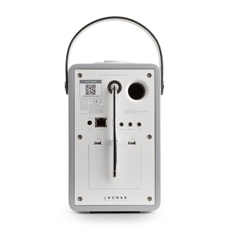 Mini Two design internetradio WiFi DLNA bluetooth DAB/DAB+ UKW - grijs Geen accu | Grijs