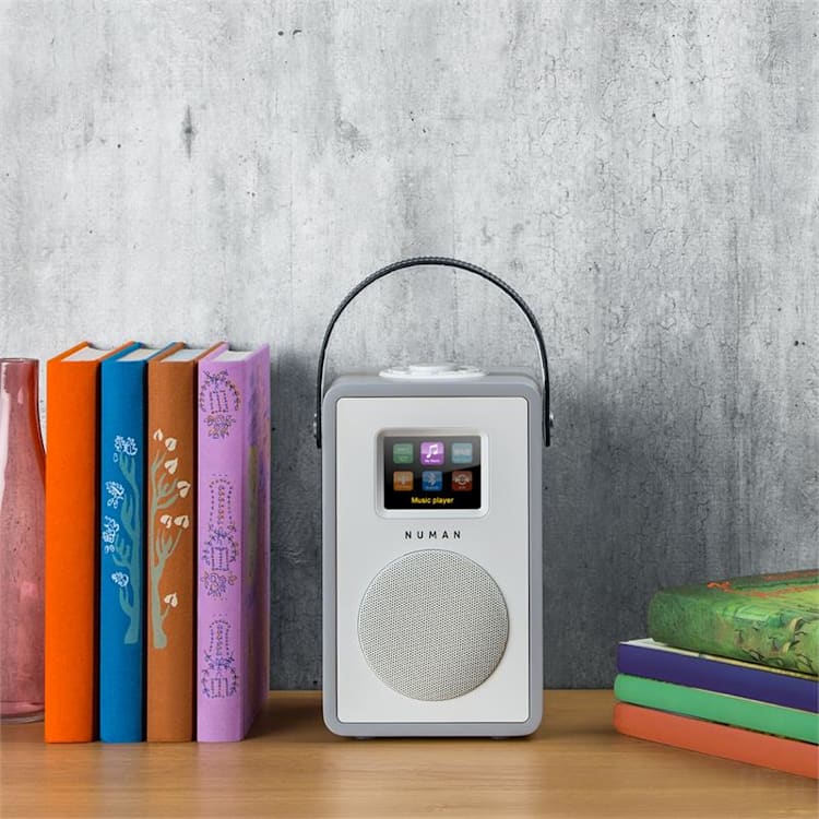 Mini Two design internetradio WiFi DLNA bluetooth DAB/DAB+ UKW - grijs Geen accu | Grijs
