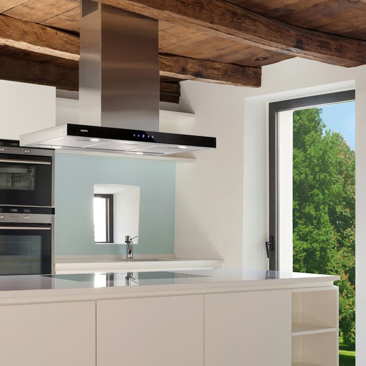 Madonna Exaustor 90 cm de 500 m³/ h Design ilha Preto